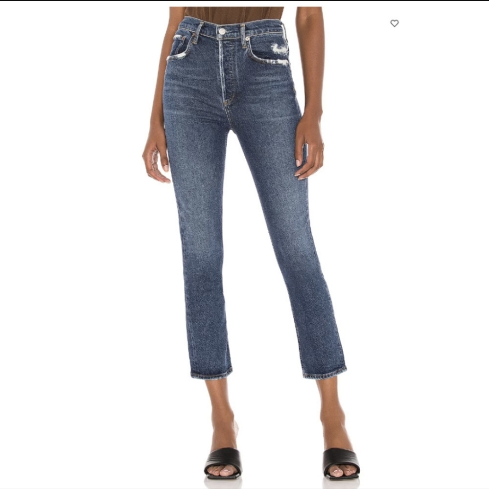 AGOLDE 25 Riley High Rise Straight Crop Jeans - Picture 4 of 10